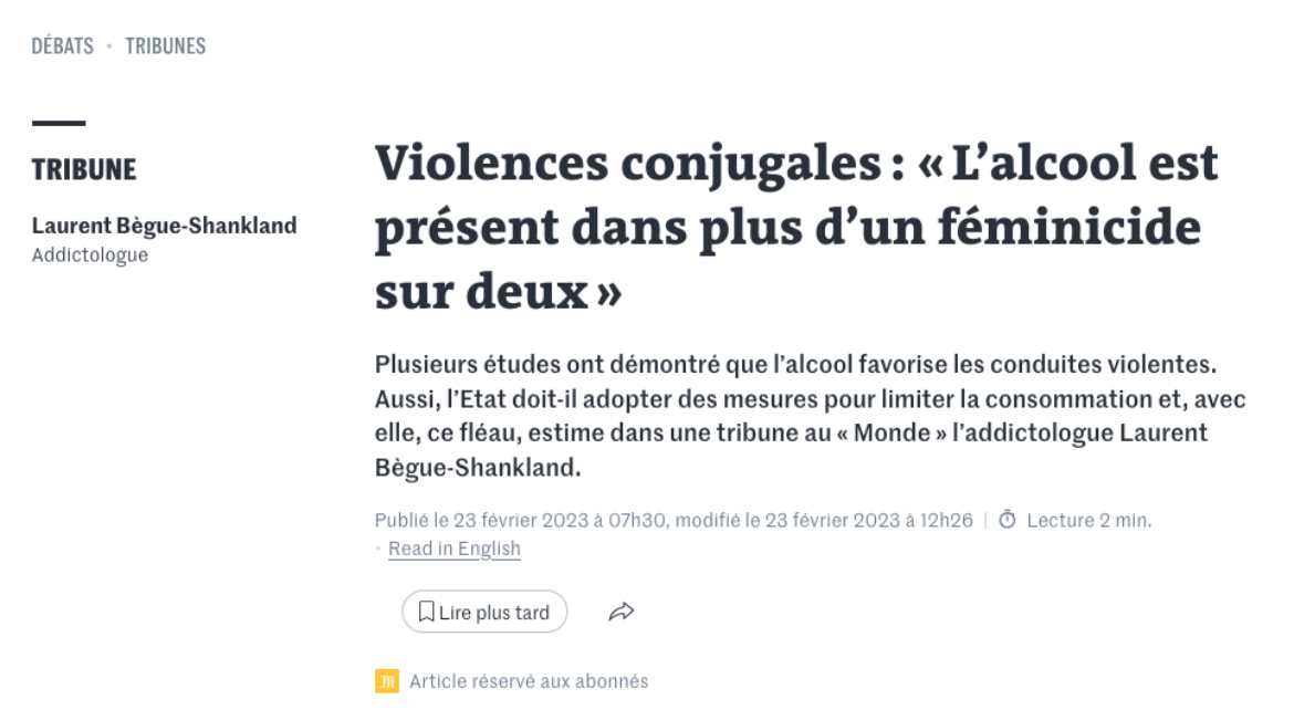 article du Monde